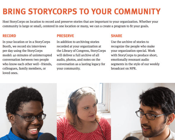 StoryCorps One Pager